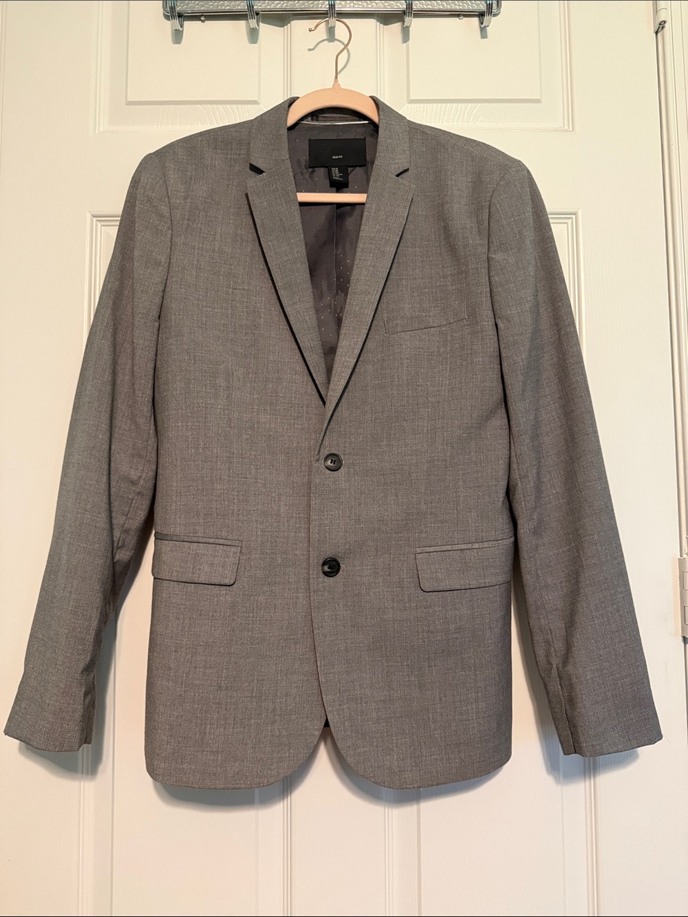 H&M Men's Light Gray Two-Button Sport Coat